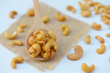 Roasted cashews. Organic roasted cashews
