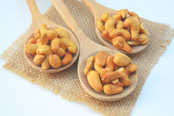 Roasted cashews. Organic roasted cashews
