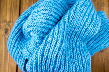 warm blue winter scarf