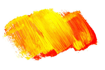 Gelb rot orange Wasserfarben pinselstrich muster 