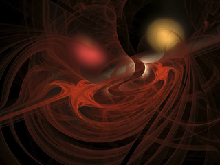 Abstract multicolored illustration on a dark background