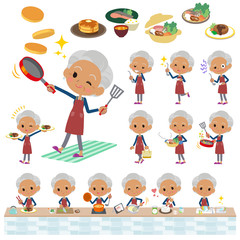 Navy cardigan old women black_cooking