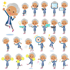 Navy cardigan old women black_2