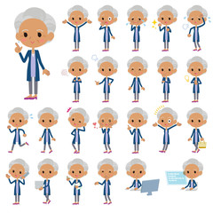 Navy cardigan old women black_1