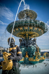Fontaines des Mers et des Fleuves, Fountains of the Seas and Rivers . Place de la Concorde. Paris, France. 