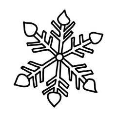 Snowflake. Icon graphic.