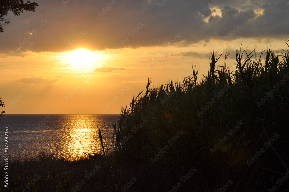 Poster sonnenuntergang am meer