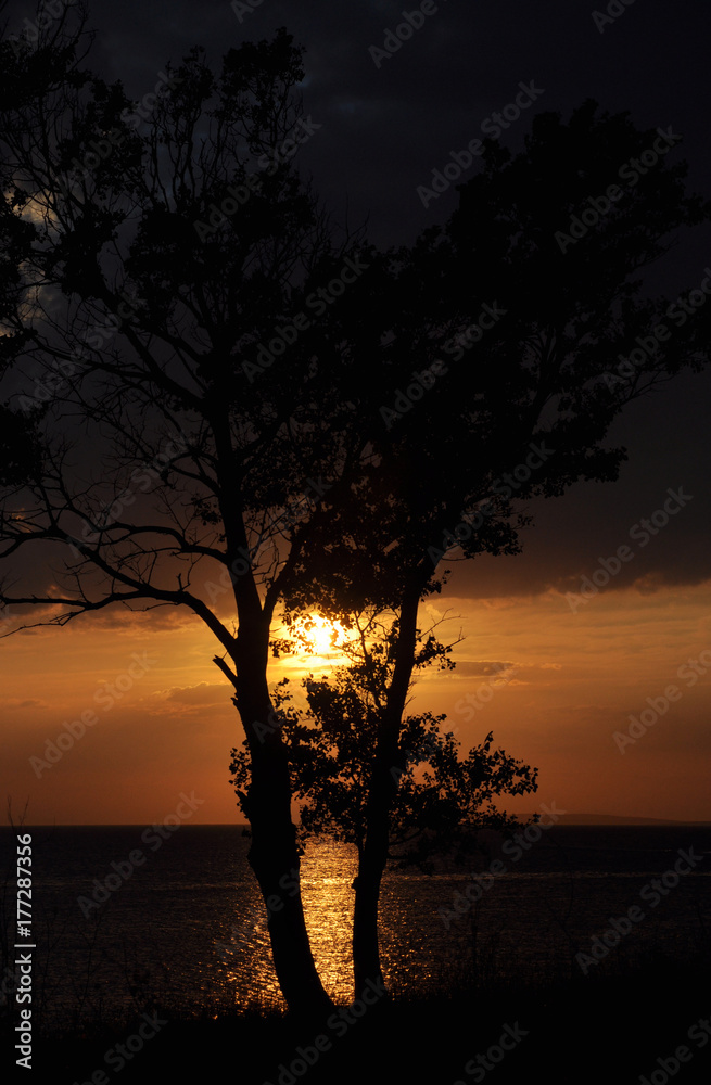 Poster sonnenuntergang am meer