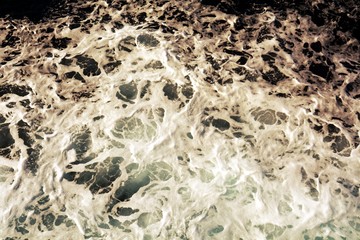 Sea waves in vintage hues, background