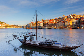 Porto. Traditional boats for wine transportation.