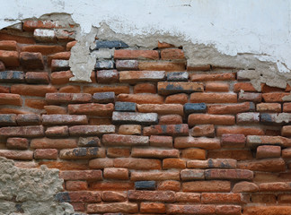 old concrete brick wall.