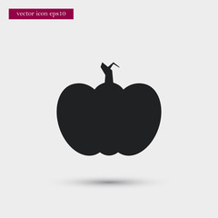 Pumpkin icon simple vector sign