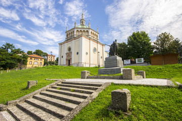 Fototapeta premium Crespi d'Adda, a historic settlement in Lombardy, Italy, and a great example of the 19th-century company towns built in Europe. A World Heritage Site since 1995