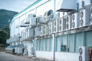 air conditioner Installed at several factories.