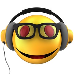 3d yellow emoticon smile