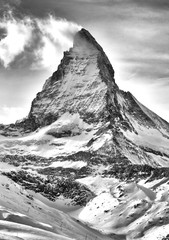 Alpine Matterhorn and Zermatt - obrazy, fototapety, plakaty