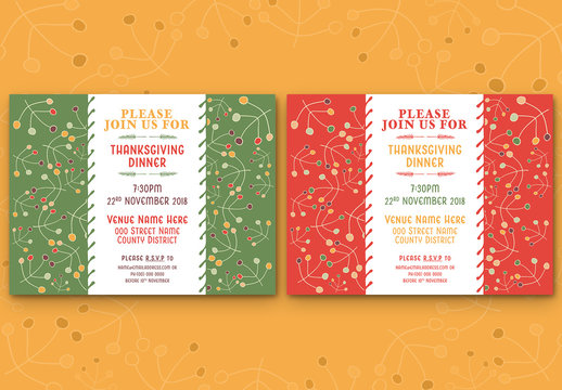 Circle and Line Event Invitation Layout 2