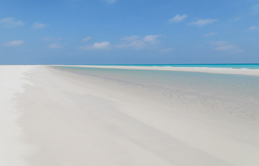 Sand beach by the sea.