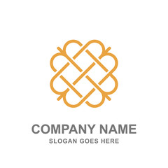 Simple Geometric Ornament Logo Vector Icon