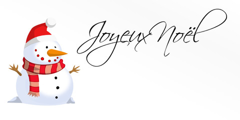 Joyeuses fêtes - Joyeux noël - bonhomme de neige