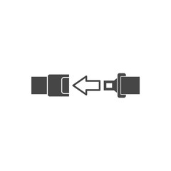 Seat Belt or Safety Belt Icon 