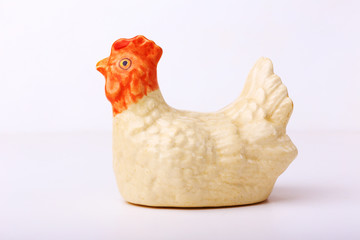 Ceramic Chicken souvenir  on white background