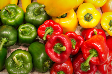 Colorful sweet bell peppers