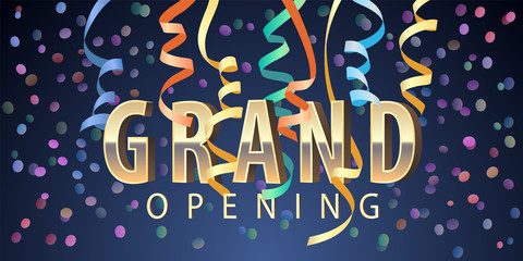 Grand opening vector background