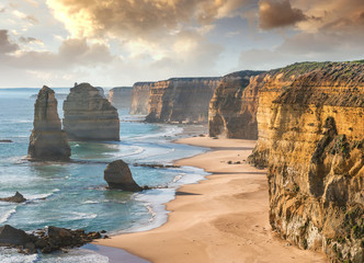 Twelve Apostles rocks at sunset, Port Campbell - Australia