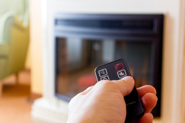 Electric fireplace remote control