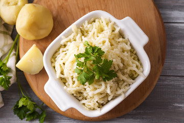Mashed potatoes in bowl
