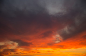 A beutiful autumn sunset. Evning sky