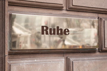 Obraz premium Schild 205 - Ruhe