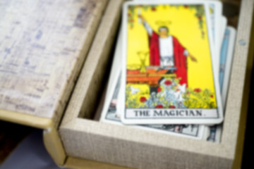Blur Deck of Tarot cards ; THE MAGICIAN.