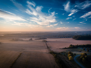 Aerial Sunrise in Princeton New Jersey