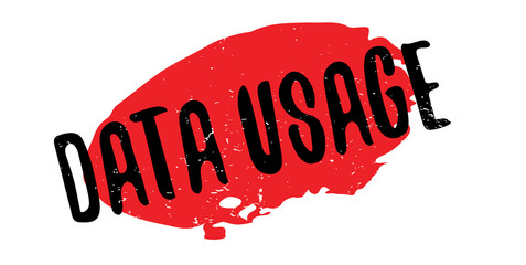 Data Usage rubber stamp. Grunge design with dust scratches. Effects can be easily removed for a clean, crisp look. Color is easily changed.