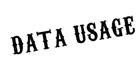Data Usage rubber stamp. Grunge design with dust scratches. Effects can be easily removed for a clean, crisp look. Color is easily changed.