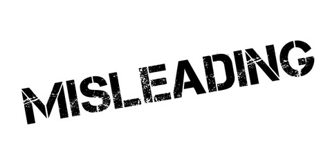 Misleading rubber stamp. Grunge design with dust scratches. Effects can be easily removed for a clean, crisp look. Color is easily changed.