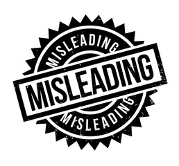 Obraz premium Misleading rubber stamp. Grunge design with dust scratches. Effects can be easily removed for a clean, crisp look. Color is easily changed.