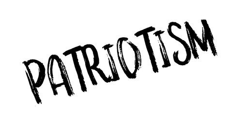 Patriotism rubber stamp. Grunge design with dust scratches. Effects can be easily removed for a clean, crisp look. Color is easily changed.