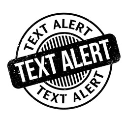 Text Alert rubber stamp. Grunge design with dust scratches. Effects can be easily removed for a clean, crisp look. Color is easily changed.