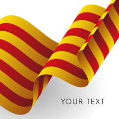Catalonia flag. Patriotic design. Vector illustration.