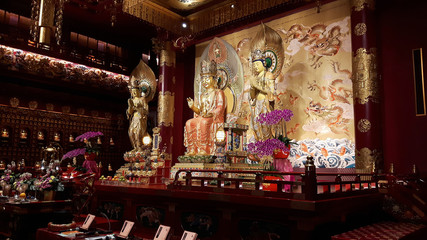 Temple de la dent de Bouddha à Singapour