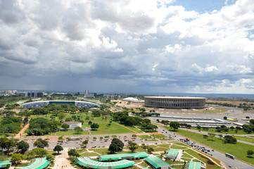 Fototapeta na wymiar Brasilia view Mame garrincha