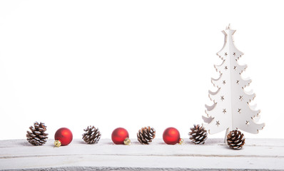 Rote Weihnachtskugeln