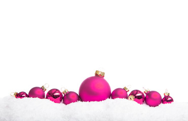 Pinke Weihnachtskugeln