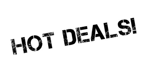 Hot Deals rubber stamp. Grunge design with dust scratches. Effects can be easily removed for a clean, crisp look. Color is easily changed.