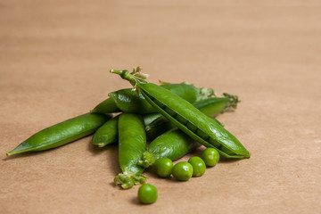 Green peas.Fresh Homemade Peas.