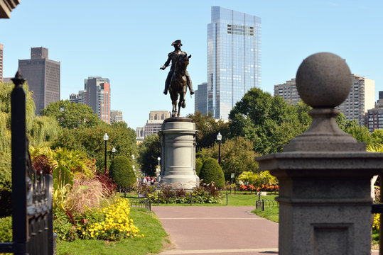 Boston Public Garden From Arlington Gate