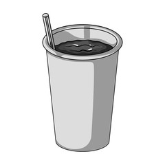 Glass, single icon in monochrome style.Glass, vector symbol stock illustration web. © pandavector